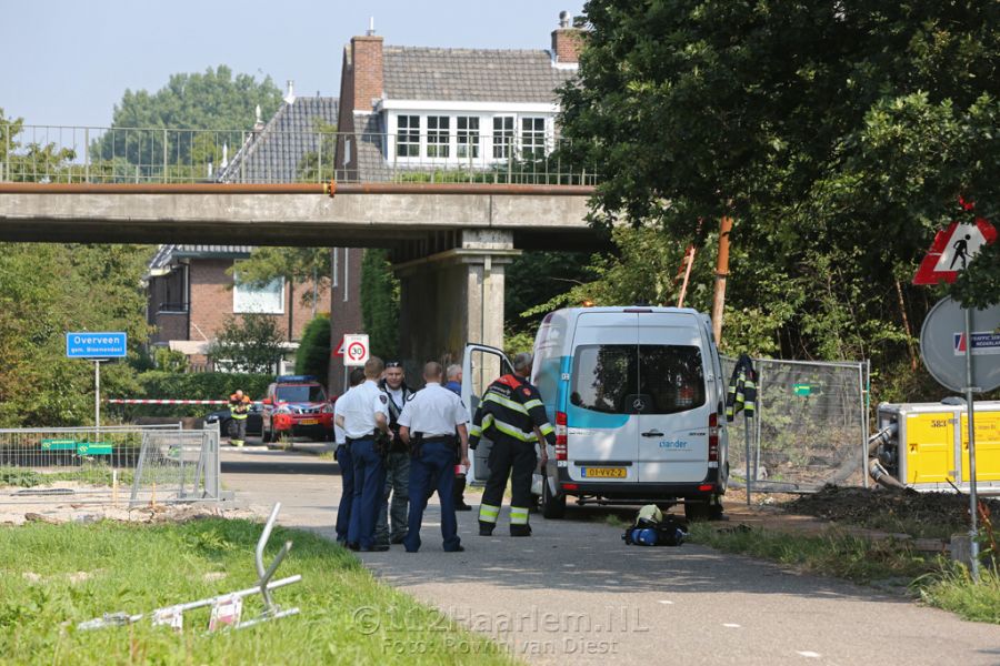 Treinverkeer Haarlem-Zandvoort stilgelegd wegens gaslek langs de Zijlweg