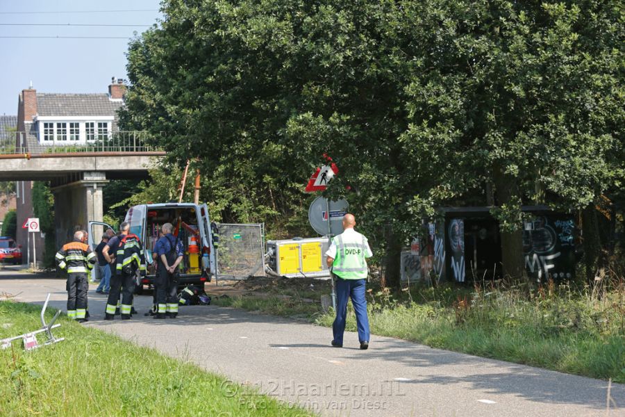 Treinverkeer Haarlem-Zandvoort stilgelegd wegens gaslek langs de Zijlweg