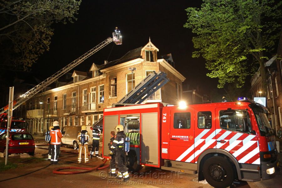 Uitslaande brand in leegstaande woning aan de Westergracht