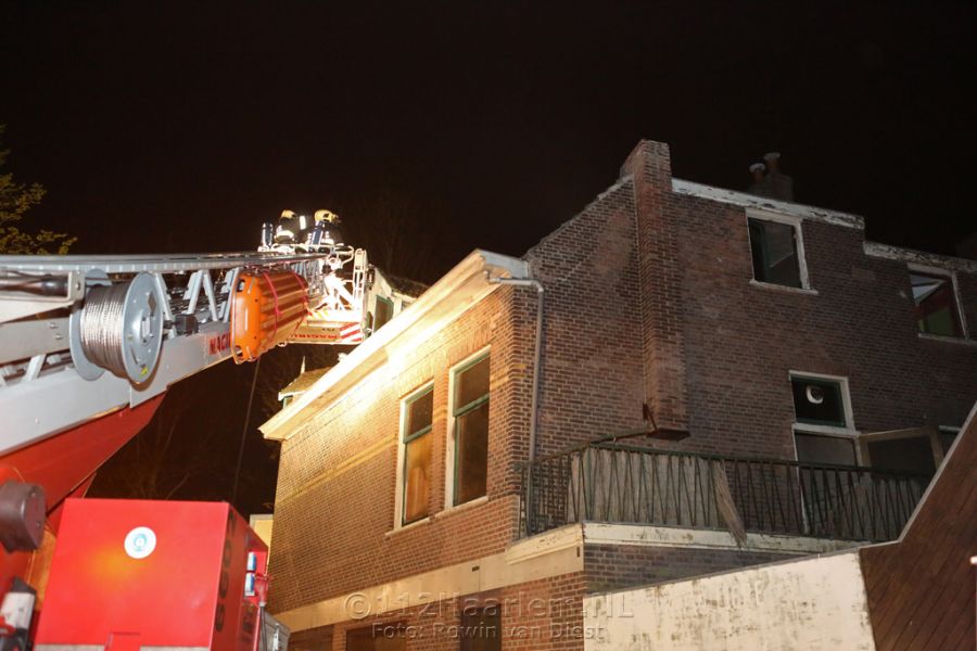 Uitslaande brand in leegstaande woning aan de Westergracht