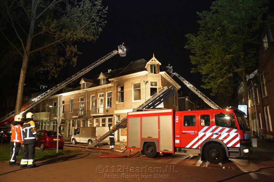 Uitslaande brand in leegstaande woning aan de Westergracht